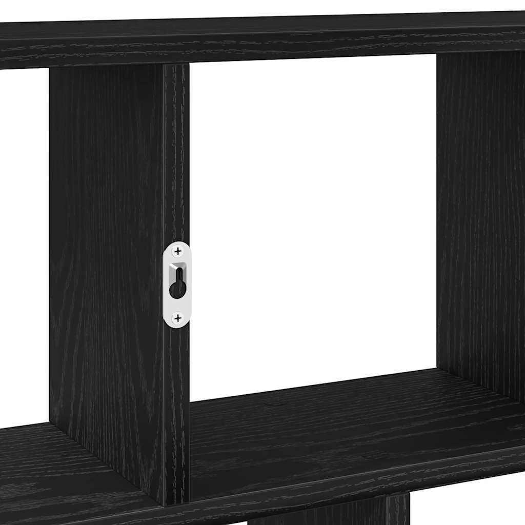 vidaXL Estante cubo de pared 12 compartimentos madera ingeniería negro