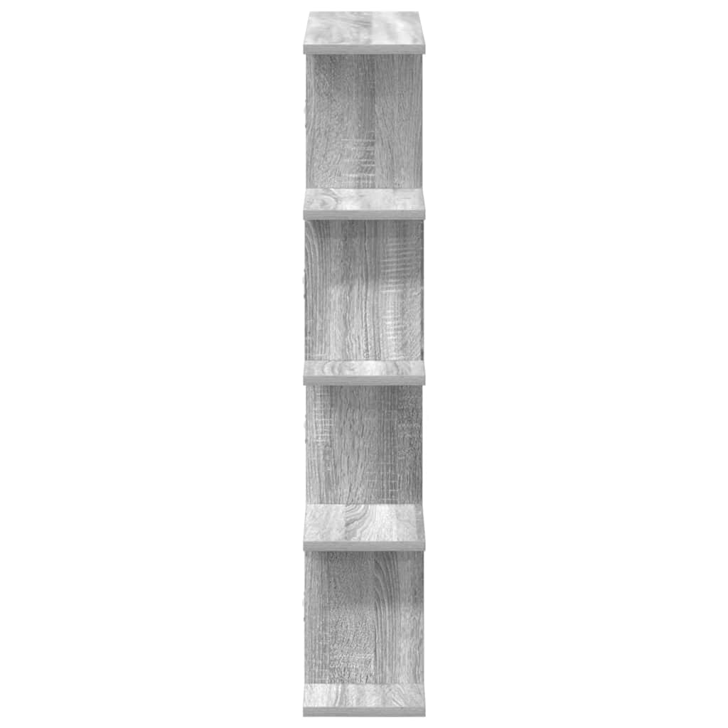 vidaXL Estante cubo de pared 12 compartimentos madera gris sonoma