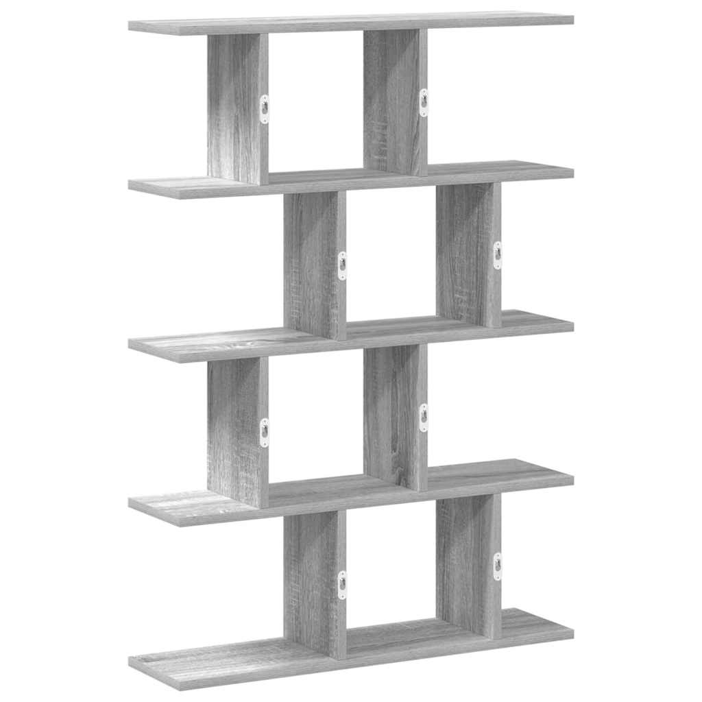 vidaXL Estante cubo de pared 12 compartimentos madera gris sonoma