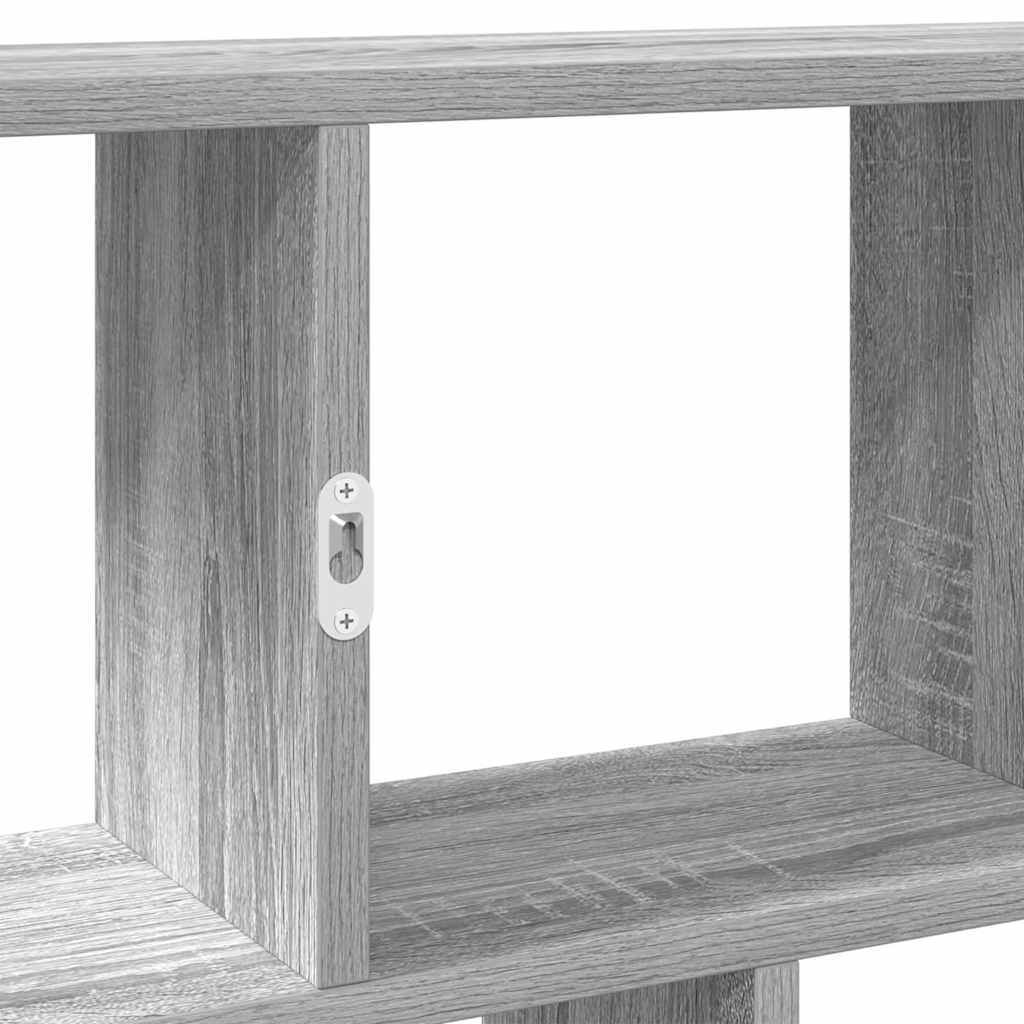 vidaXL Estante cubo de pared 12 compartimentos madera gris sonoma