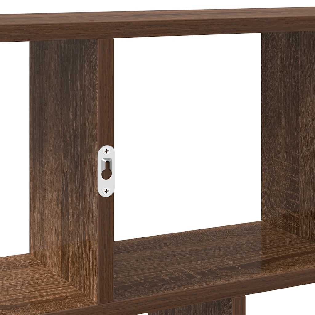 vidaXL Estante cubo de pared 12 compartimentos madera roble marrón