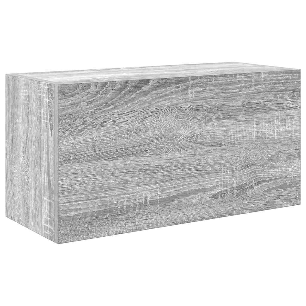 vidaXL Armario de pared baño madera ingeniería gris Sonoma 60x25x30 cm