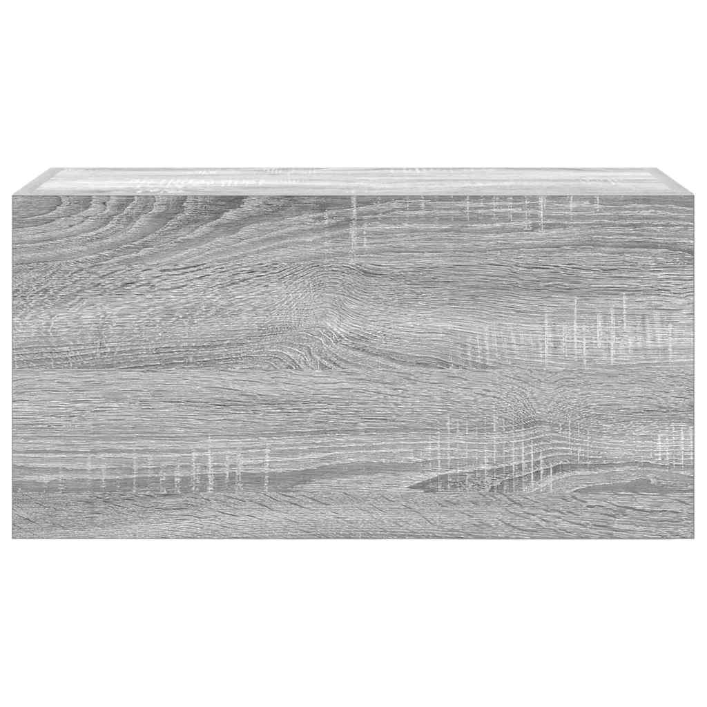 vidaXL Armario de pared baño madera ingeniería gris Sonoma 60x25x30 cm