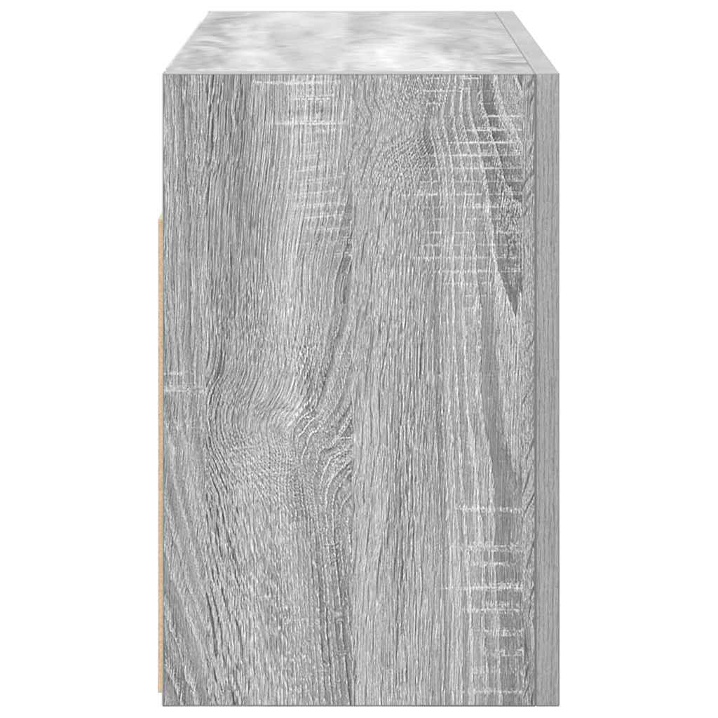 vidaXL Armario de pared baño madera ingeniería gris Sonoma 60x25x40 cm