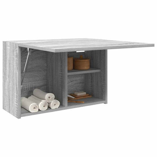 vidaXL Armario de pared baño madera ingeniería gris Sonoma 60x25x40 cm