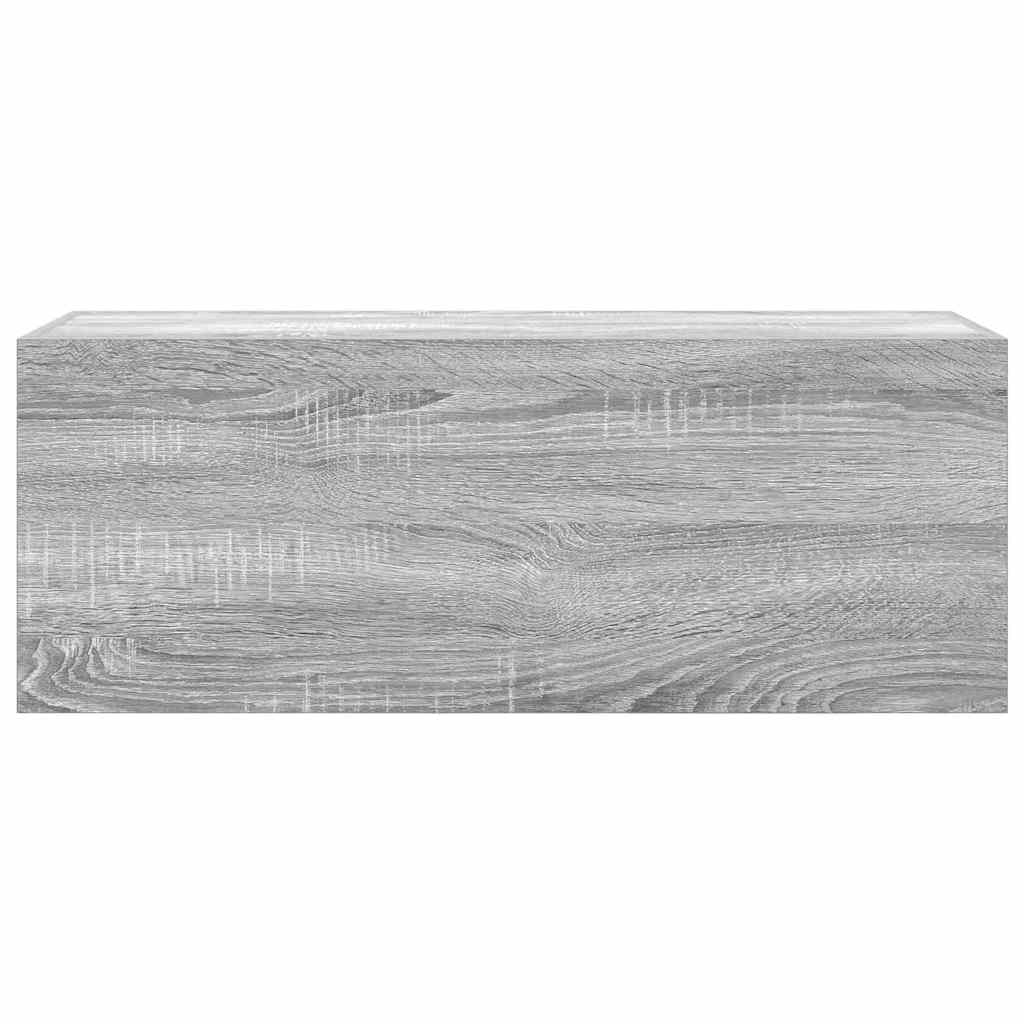 vidaXL Armario de pared baño madera ingeniería gris Sonoma 80x25x30 cm