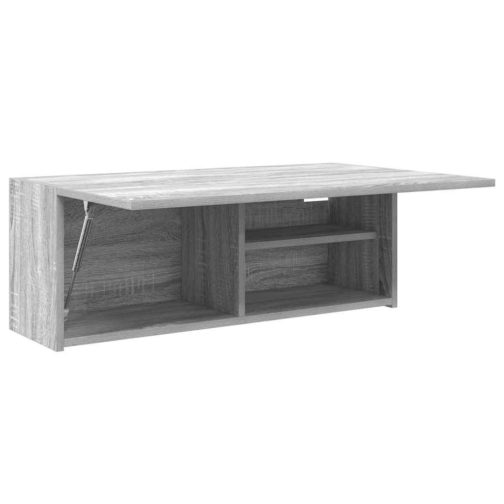 vidaXL Armario de pared baño madera ingeniería gris Sonoma 80x25x30 cm