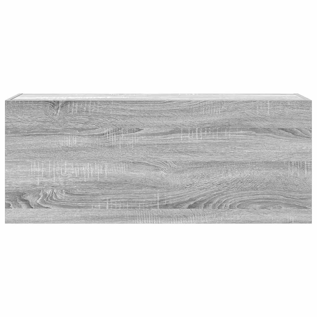 vidaXL Armario de pared baño madera ingeniería gris sonoma 100x25x40cm