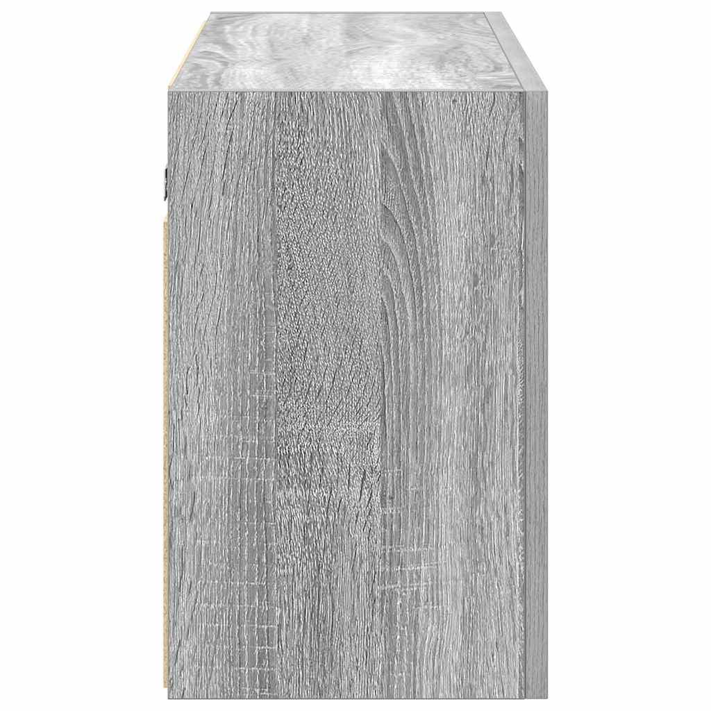 vidaXL Armario de pared baño madera ingeniería gris sonoma 100x25x40cm