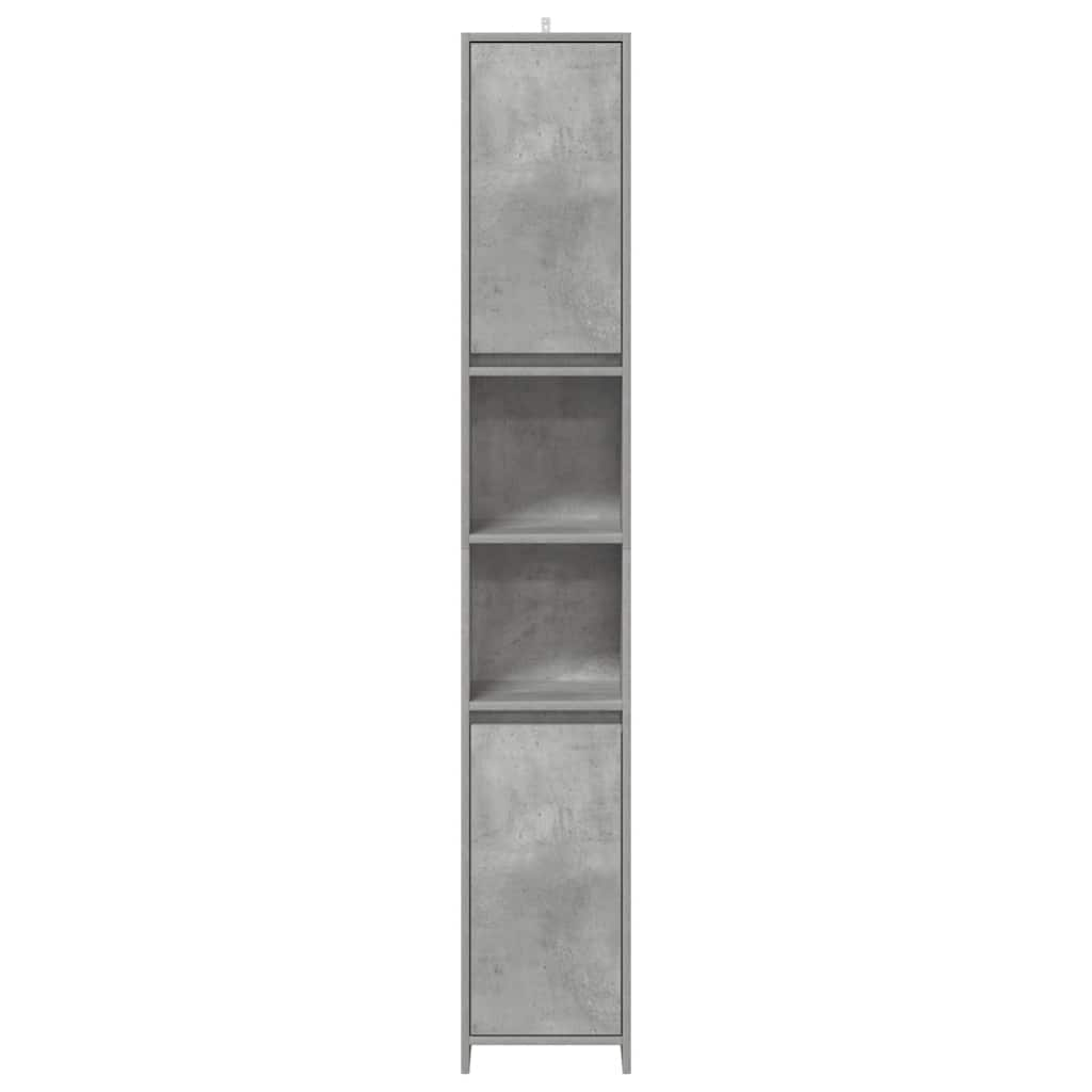 vidaXL Set muebles de baño 2 piezas madera contrachapada gris hormigón