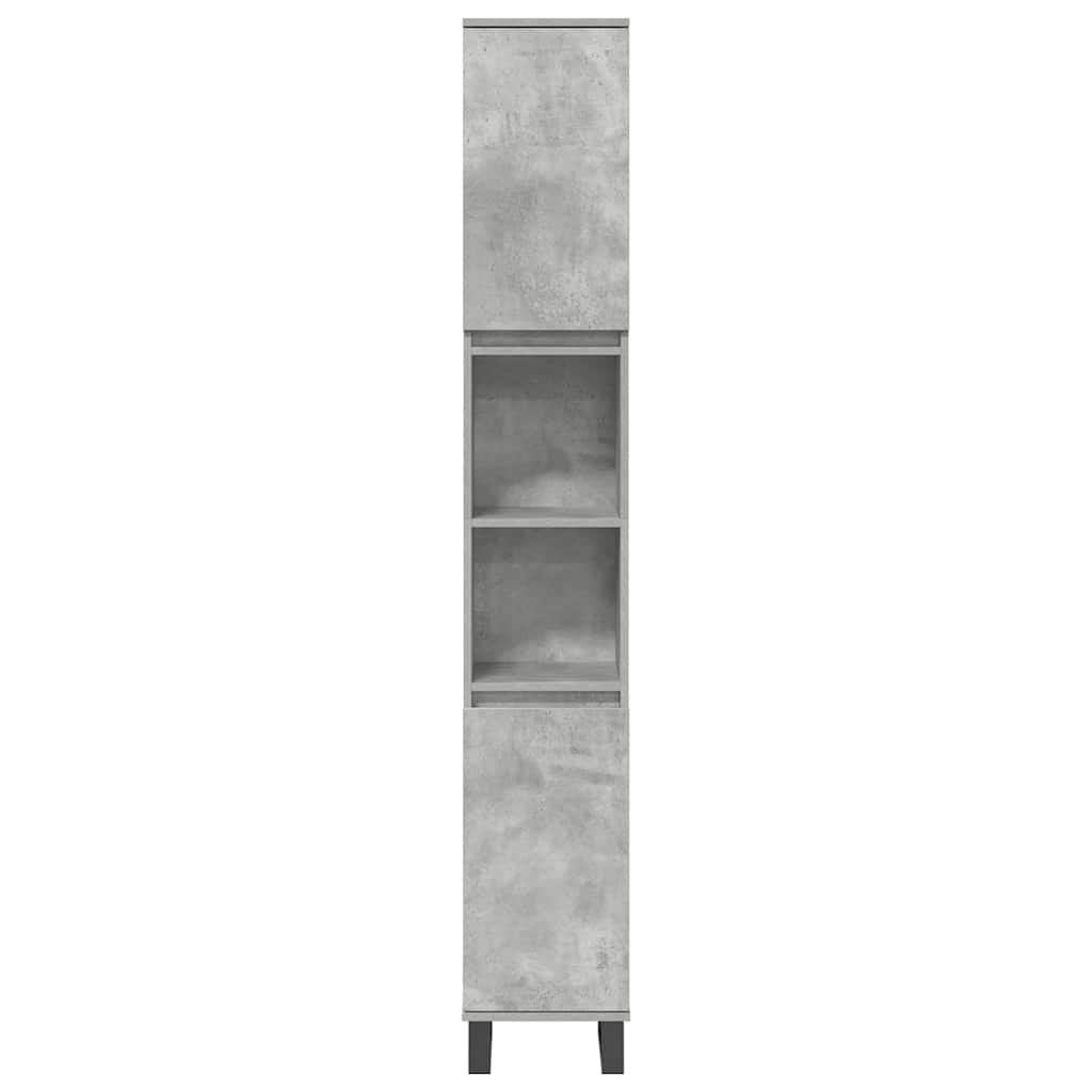 vidaXL Set muebles de baño 2 piezas madera contrachapada gris hormigón