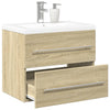 vidaXL Set de muebles de baño 2 pzas madera contrachapada roble Sonoma