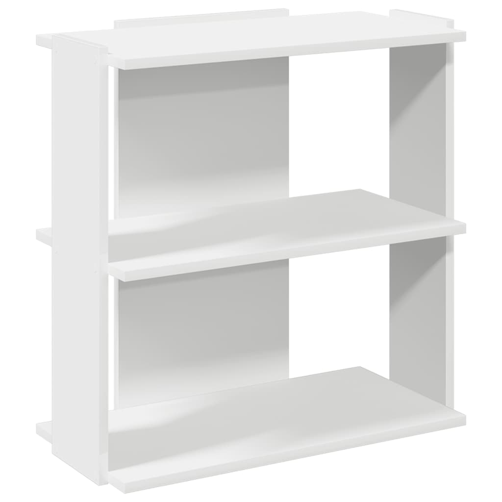 vidaXL Librería 3 niveles madera ingeniería blanco 60x30x60 cm