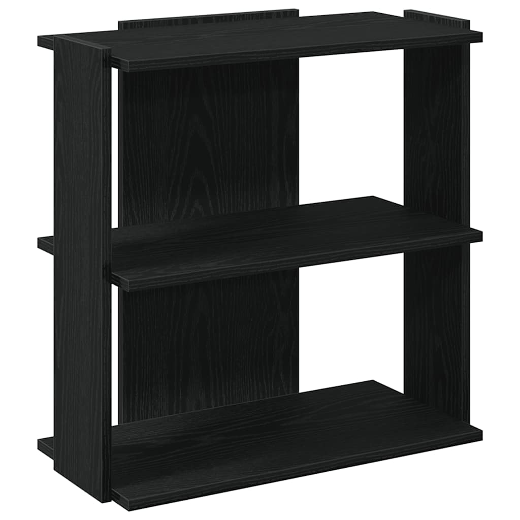 vidaXL Librería de 3 estantes madera de ingeniería negro 60x30x60 cm