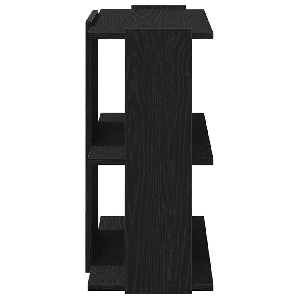 vidaXL Librería de 3 estantes madera de ingeniería negro 60x30x60 cm