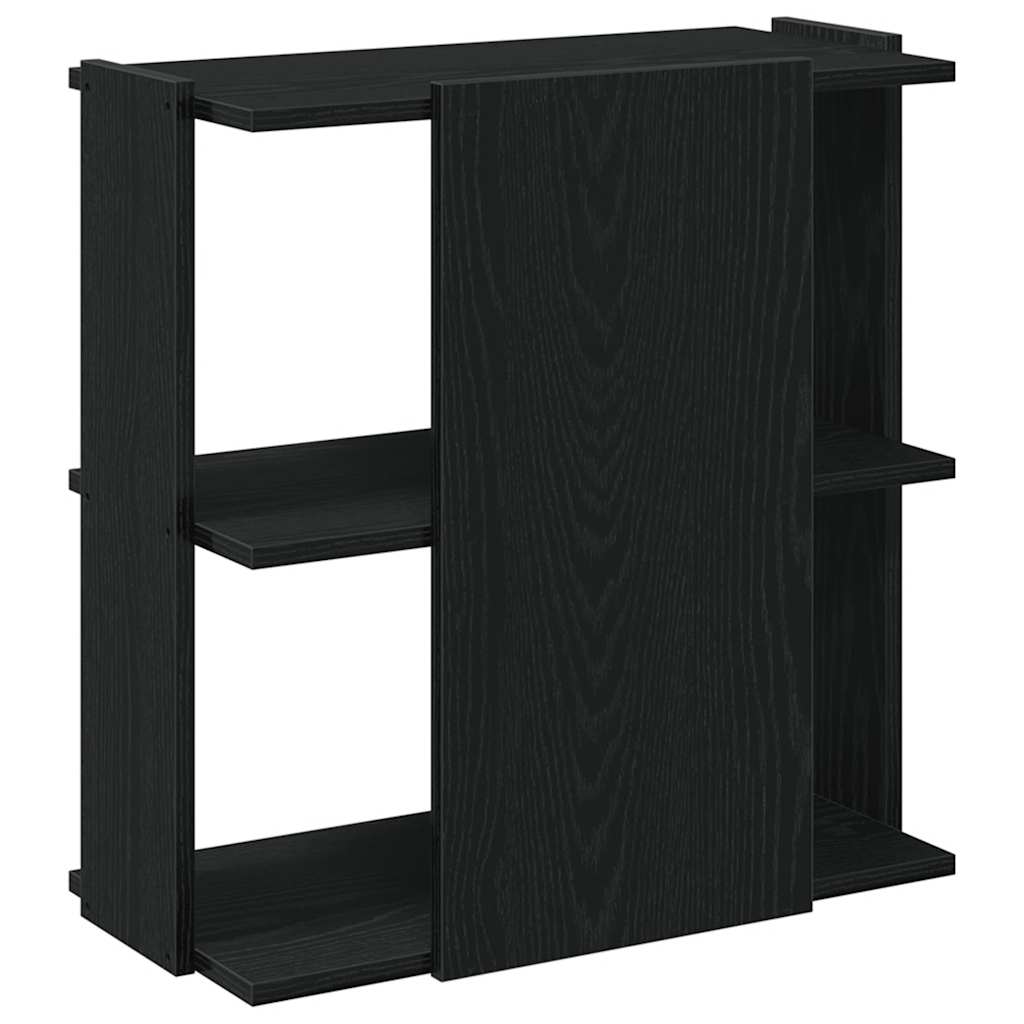 vidaXL Librería de 3 estantes madera de ingeniería negro 60x30x60 cm