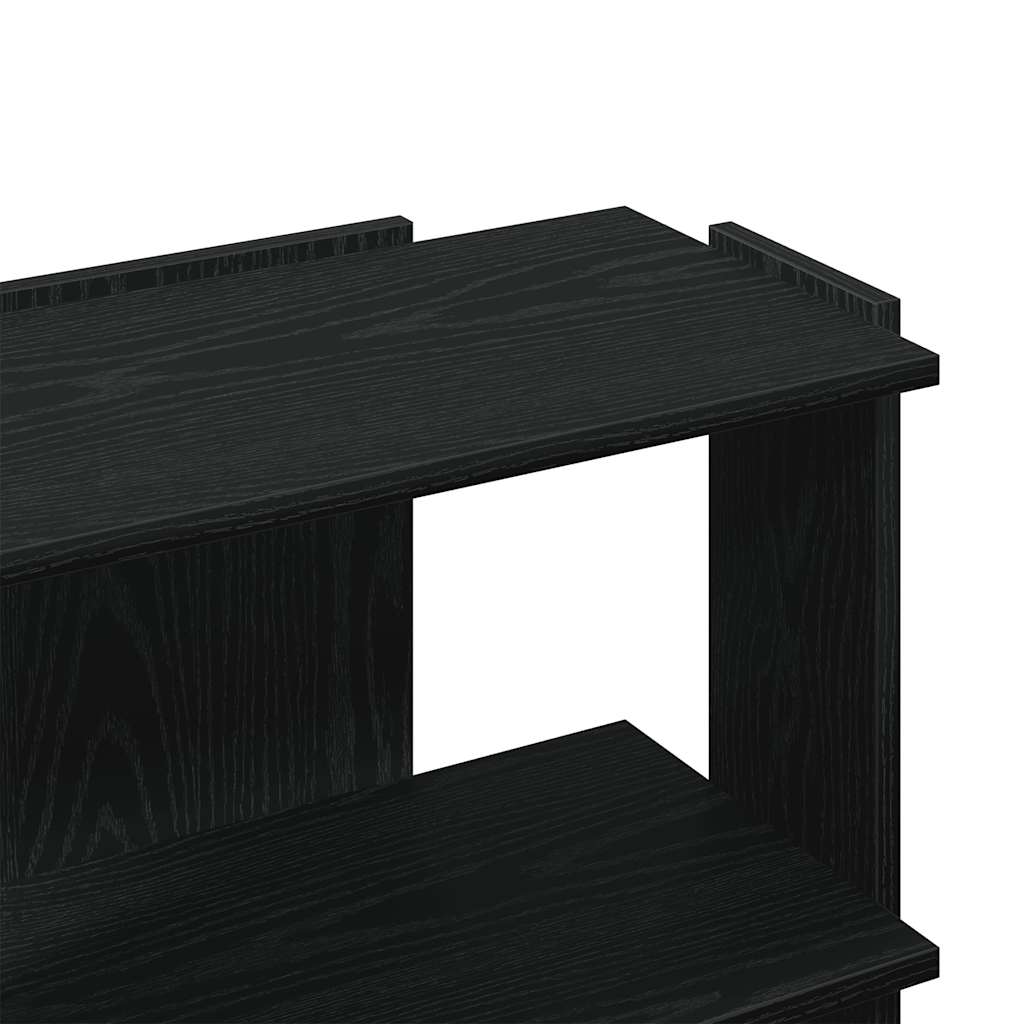 vidaXL Librería de 3 estantes madera de ingeniería negro 60x30x60 cm