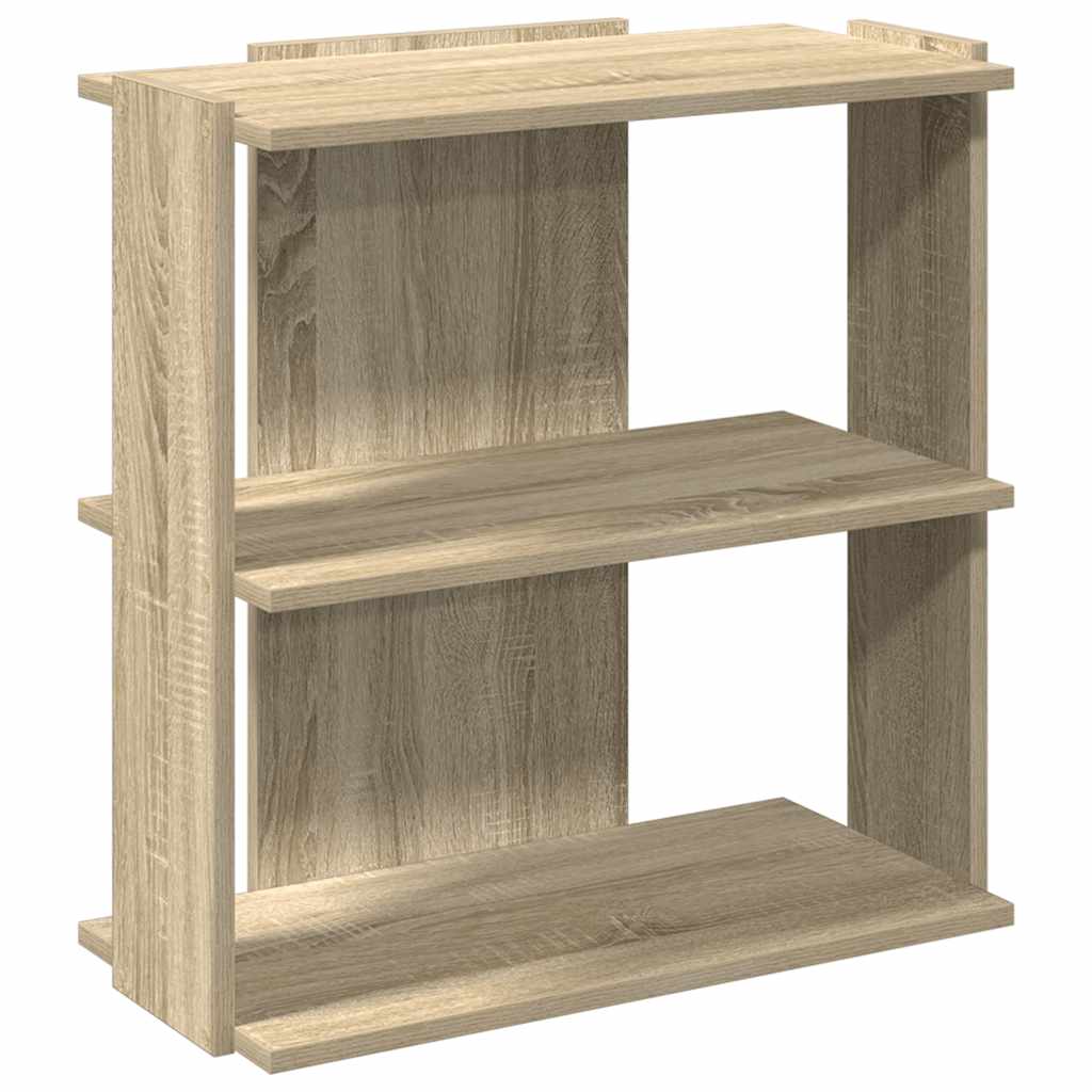 vidaXL Librería 3 estantes madera ingeniería roble Sonoma 60x30x60 cm