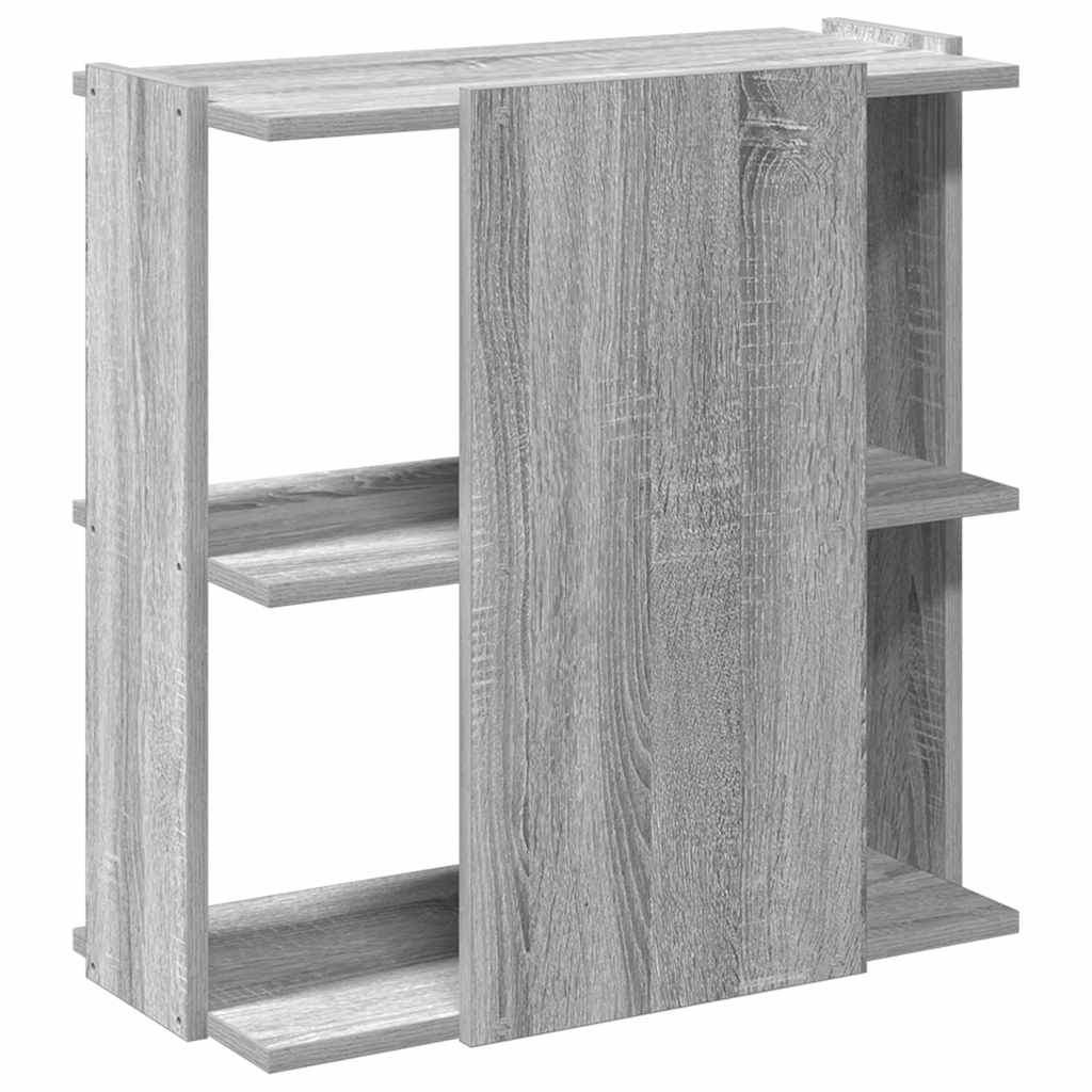 vidaXL Librería 3 estantes madera ingeniería gris Sonoma 60x30x60 cm