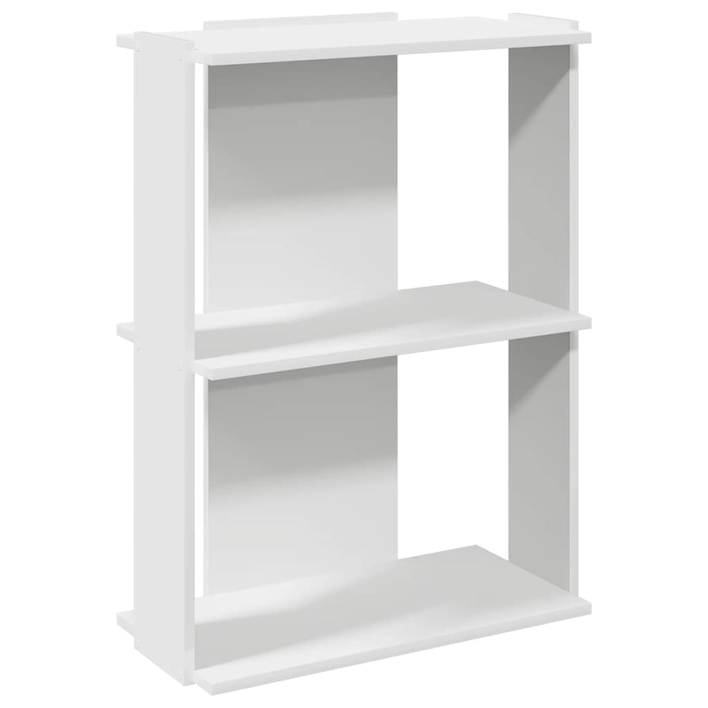 vidaXL Librería 3 niveles madera ingeniería blanco 60x30x80 cm