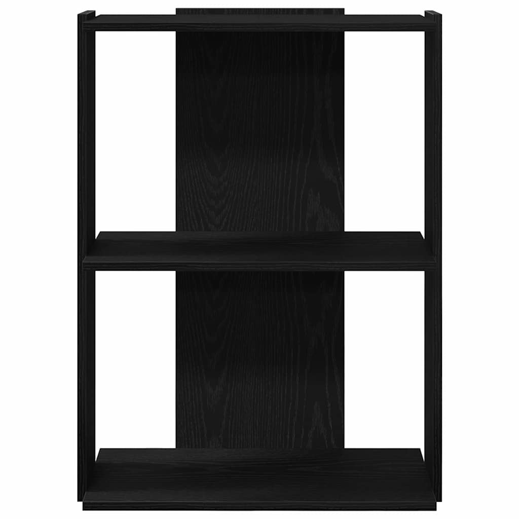 vidaXL Librería de 3 estantes madera de ingeniería negro 60x30x80 cm