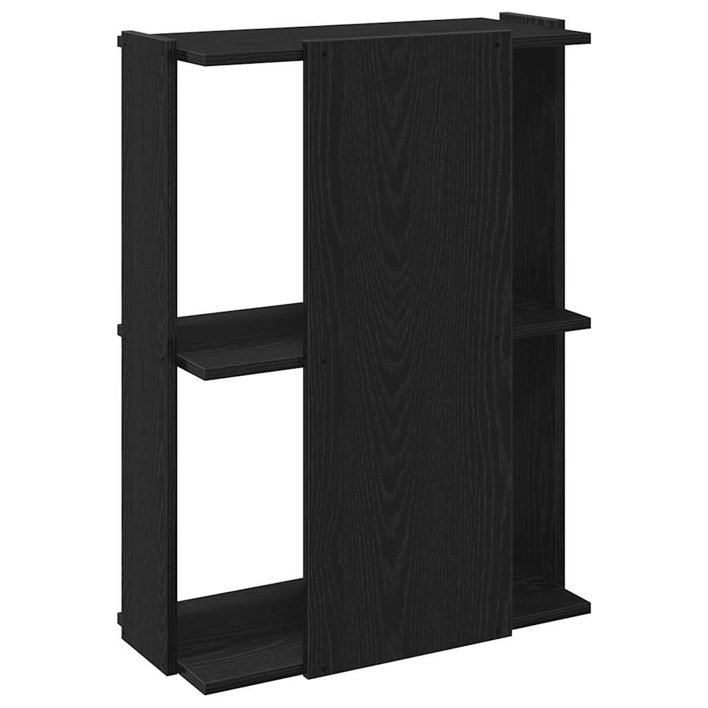 vidaXL Librería de 3 estantes madera de ingeniería negro 60x30x80 cm