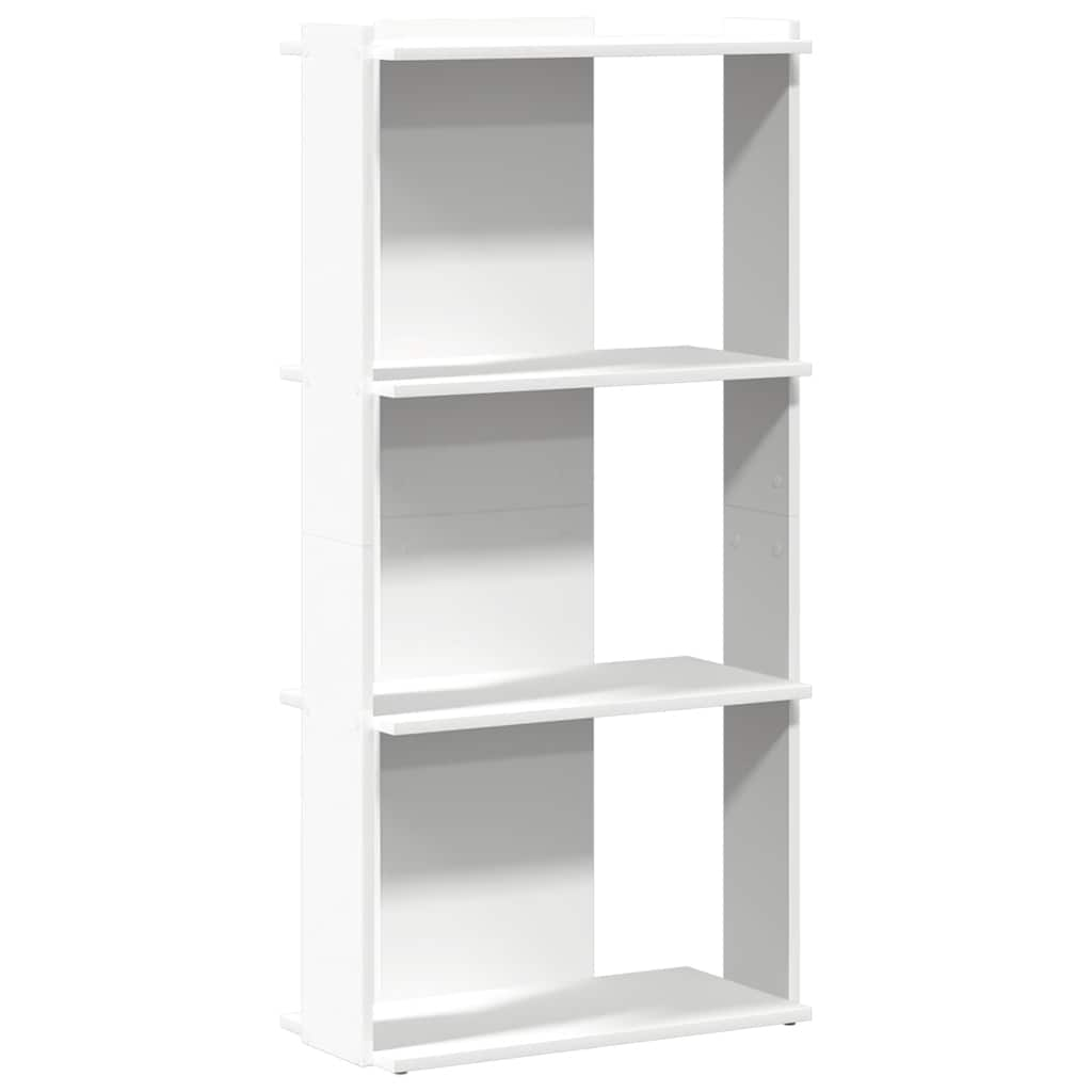 vidaXL Librería 3 niveles madera ingeniería blanco 60x30x120 cm