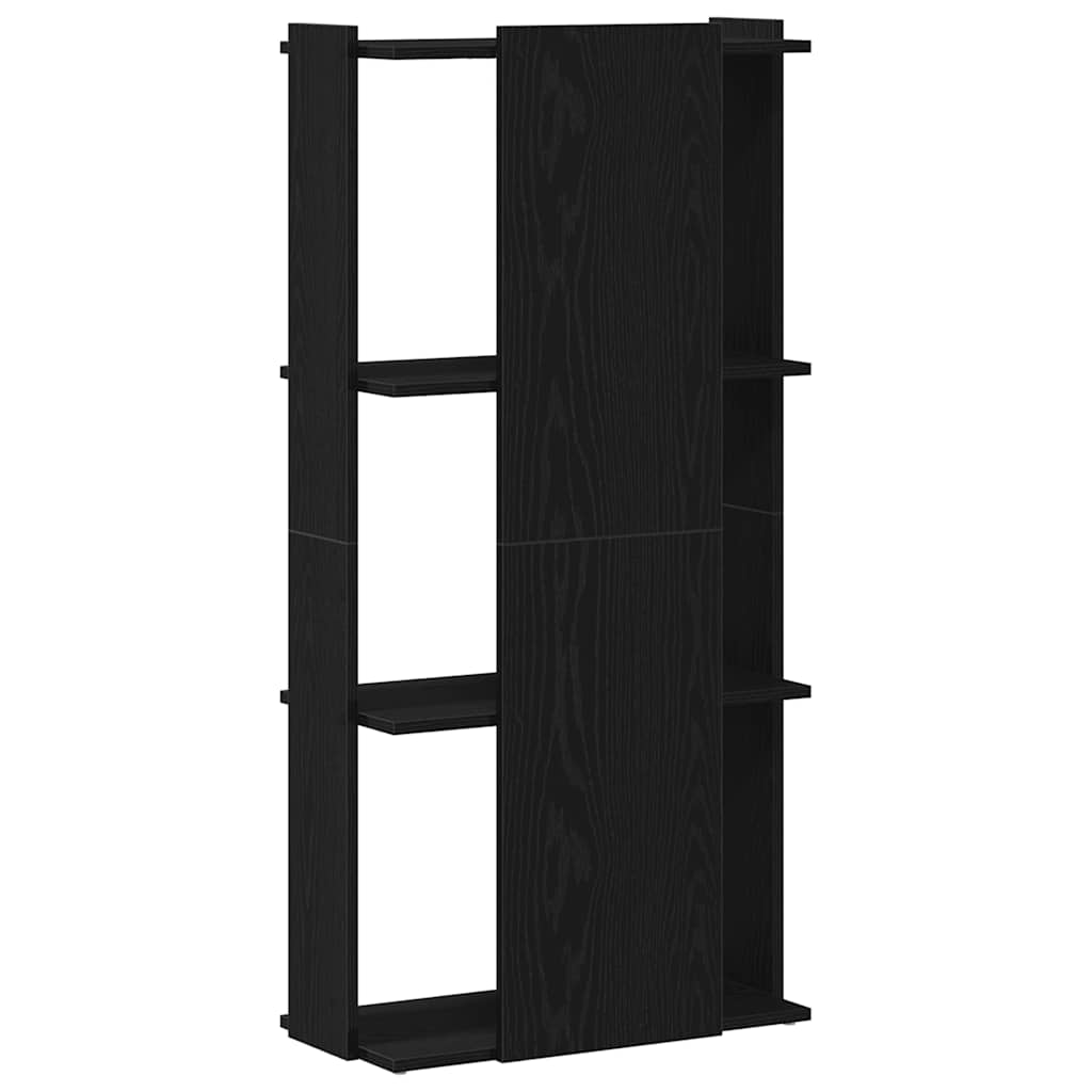 vidaXL Librería de 3 estantes madera de ingeniería negro 60x30x120 cm