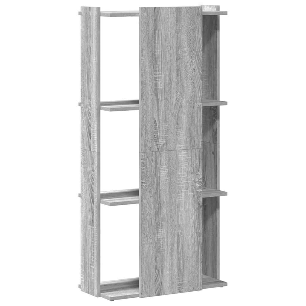 vidaXL Librería 3 estantes madera ingeniería gris Sonoma 60x30x120 cm