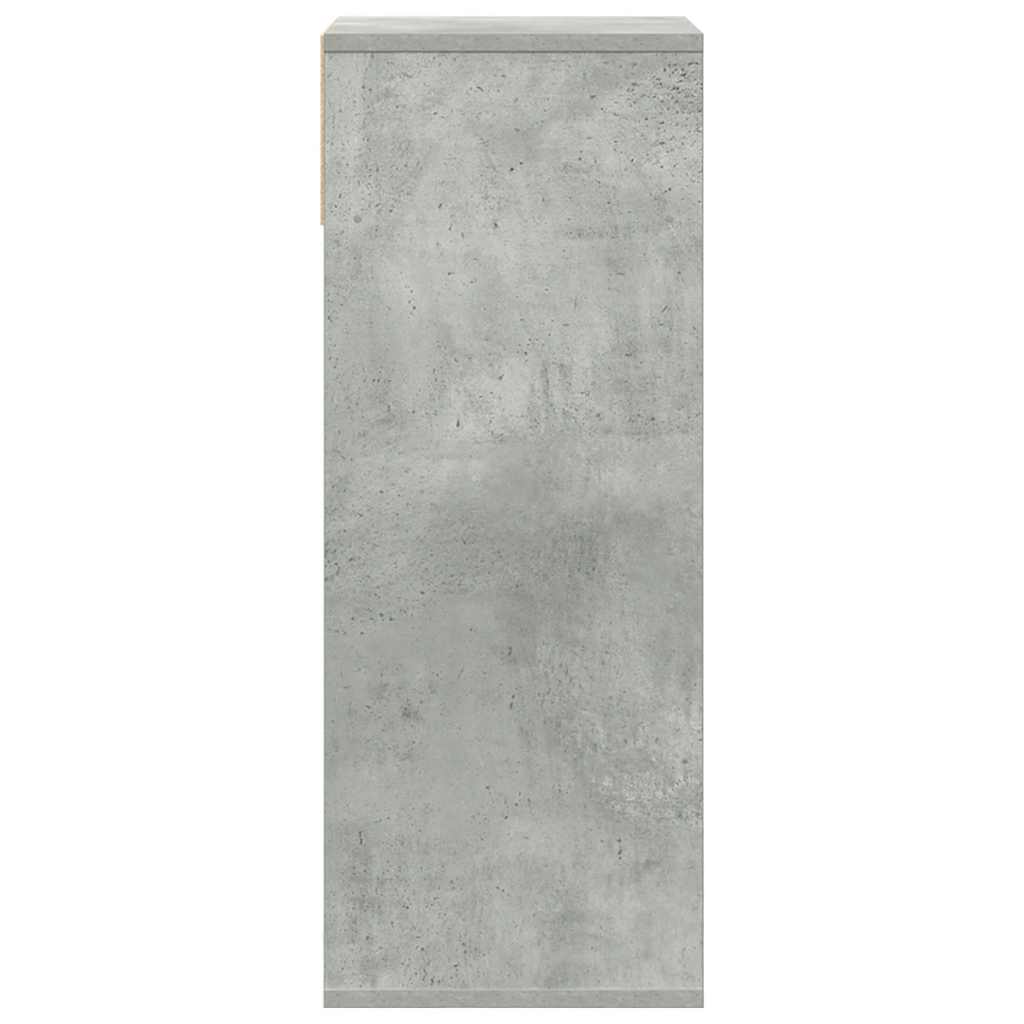 vidaXL Estantería madera contrachapada gris hormigón 34x31x80 cm