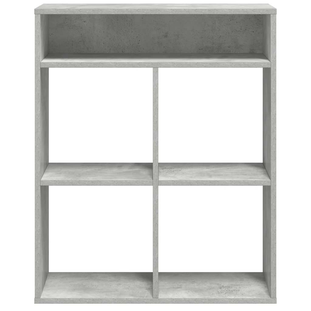 vidaXL Estantería madera contrachapada gris hormigón 66x31x80 cm