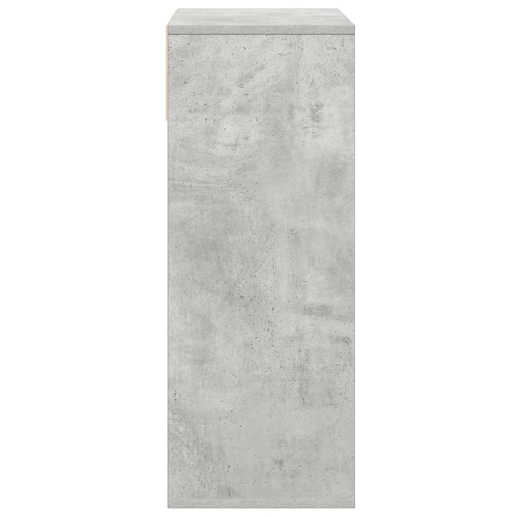 vidaXL Estantería madera contrachapada gris hormigón 66x31x80 cm