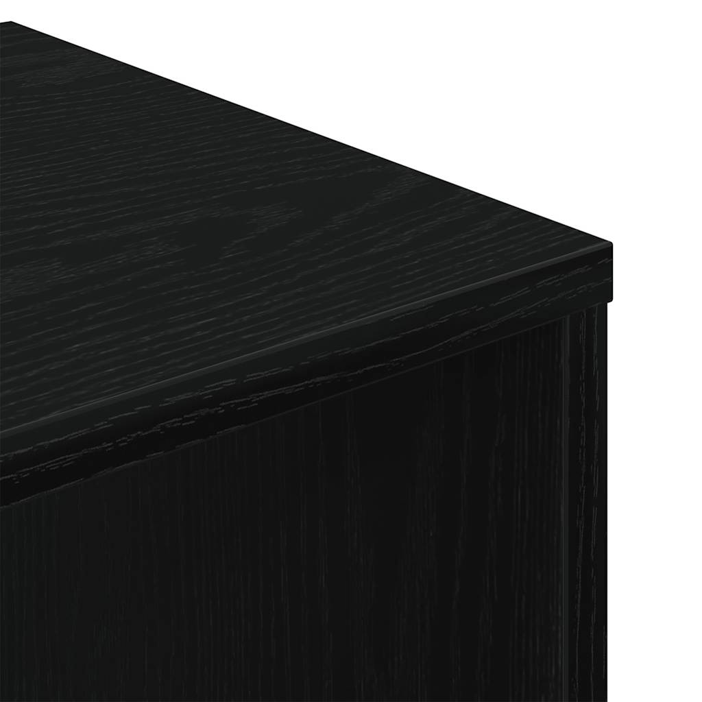 vidaXL Estantería de madera contrachapada negra 34x31x112 cm