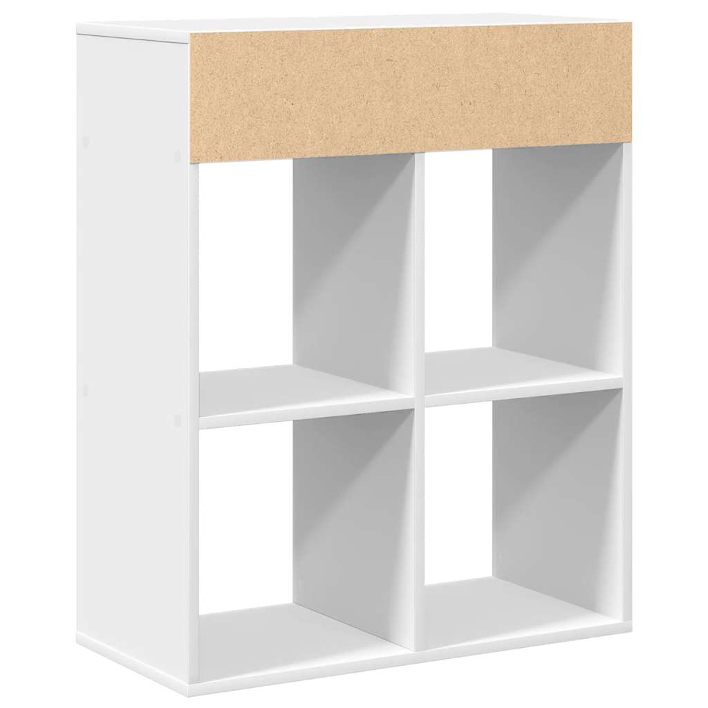 vidaXL Estantería librería madera contrachapada blanco 66x31x80 cm