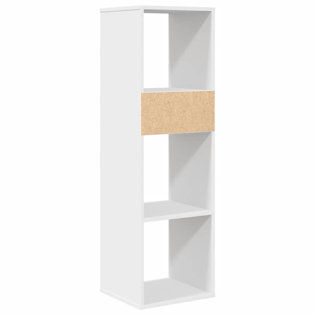 vidaXL Estantería de madera contrachapada blanco 34x31x112 cm