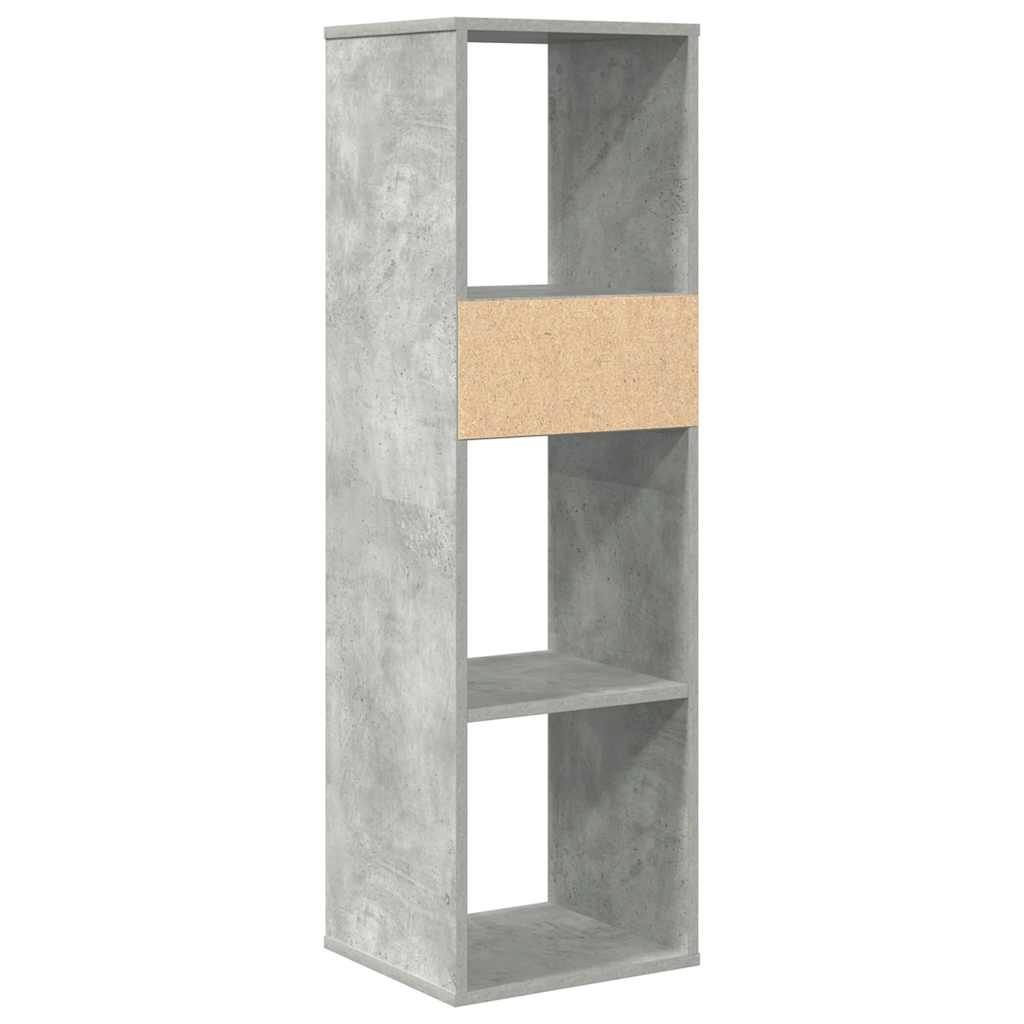 vidaXL Estantería madera ingeniería gris hormigón 34x31x112 cm