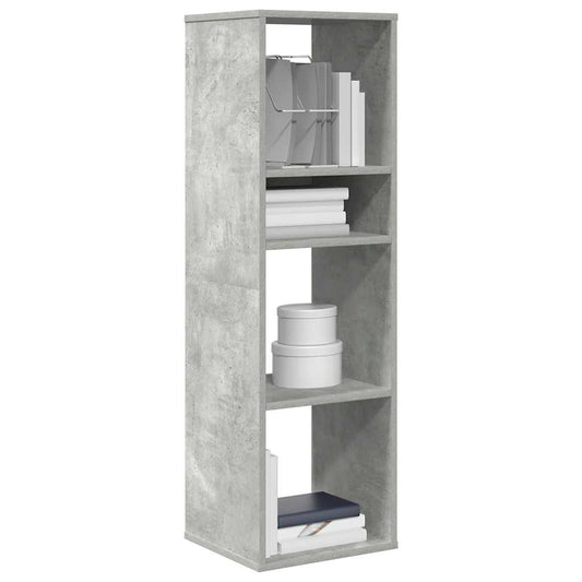 vidaXL Estantería madera ingeniería gris hormigón 34x31x112 cm