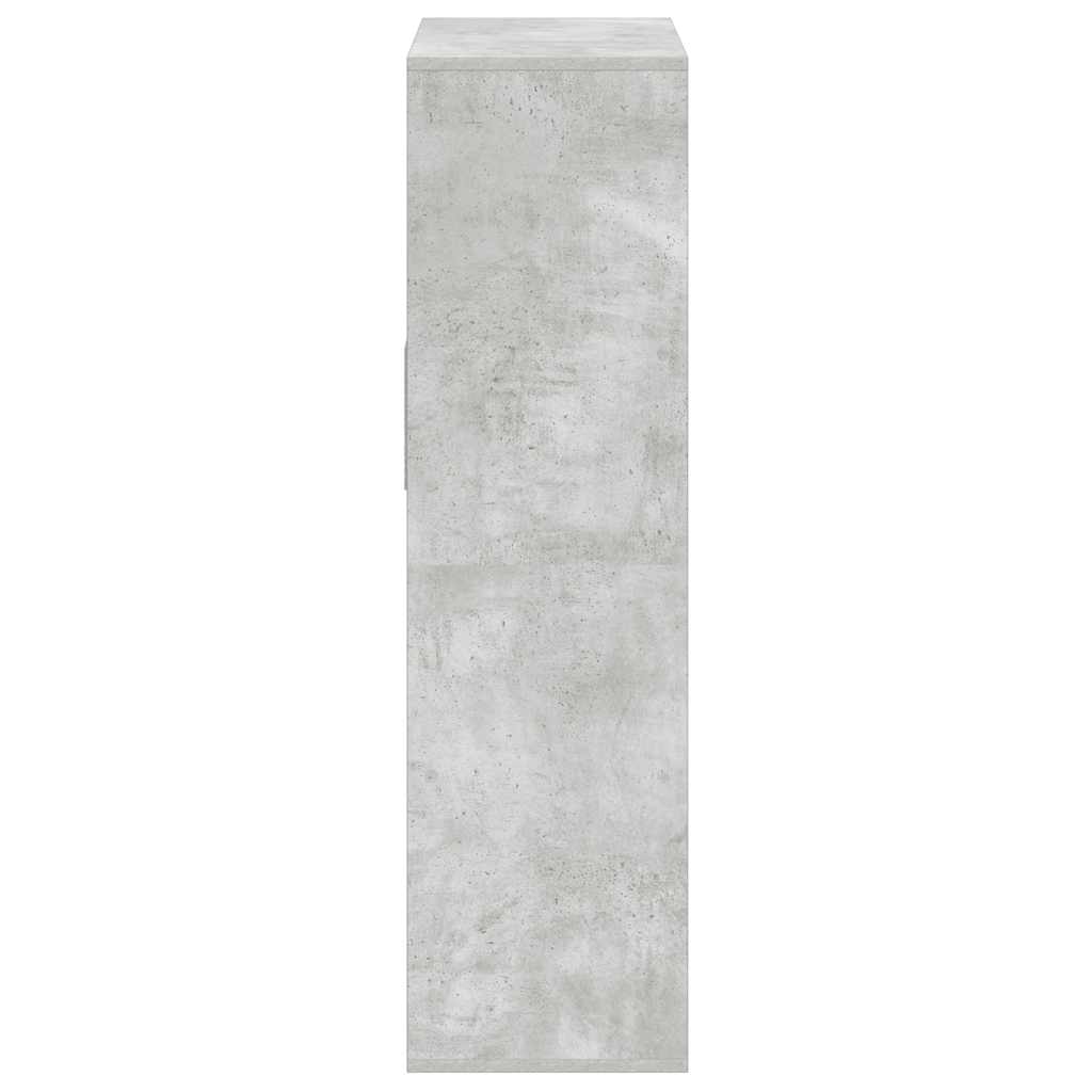 vidaXL Estantería madera ingeniería gris hormigón 66x31x112 cm