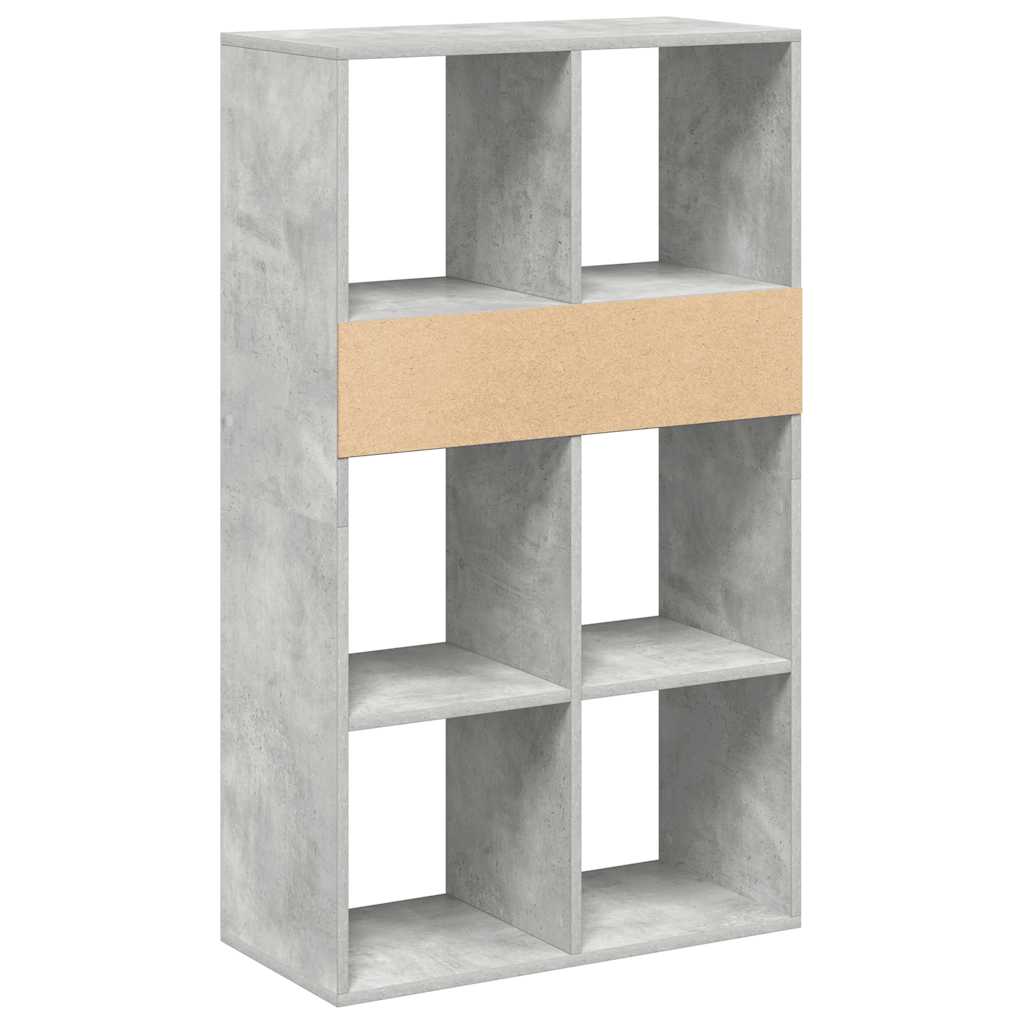 vidaXL Estantería madera ingeniería gris hormigón 66x31x112 cm