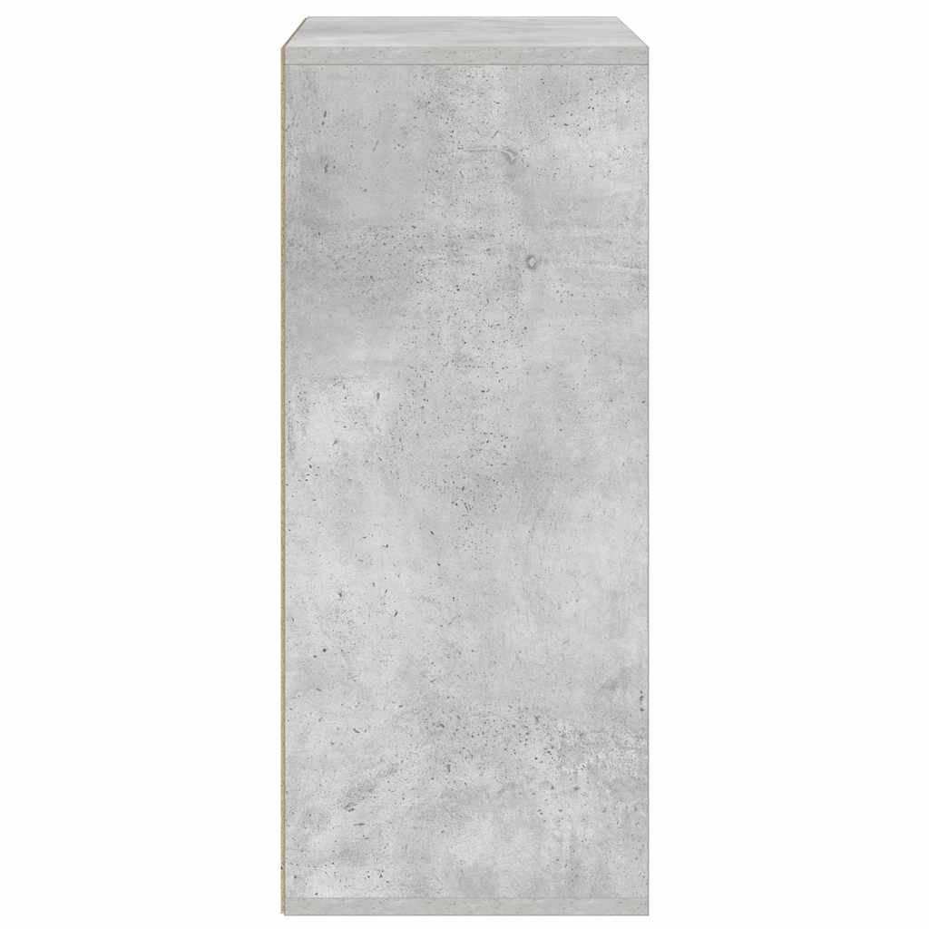 vidaXL Estantería madera contrachapada gris hormigón 60x30x71,5 cm