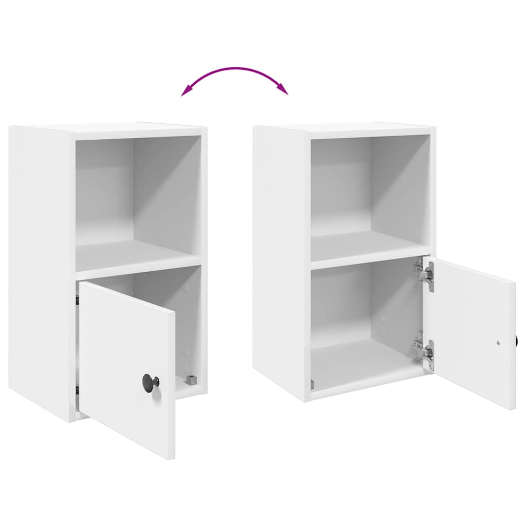 vidaXL Estantería de madera de ingeniería blanca 31x24x52 cm