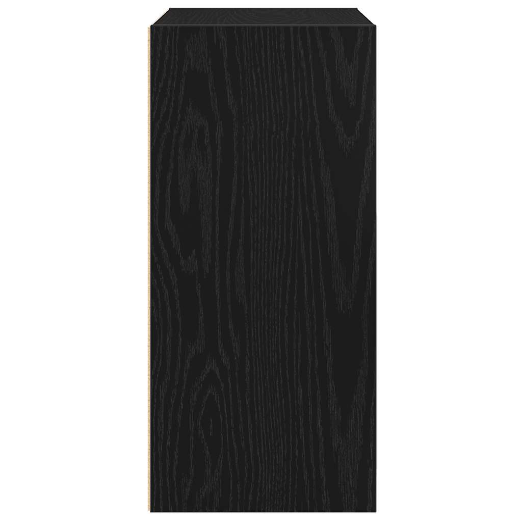 vidaXL Estantería de madera de ingeniería roble negro 31x24x52 cm