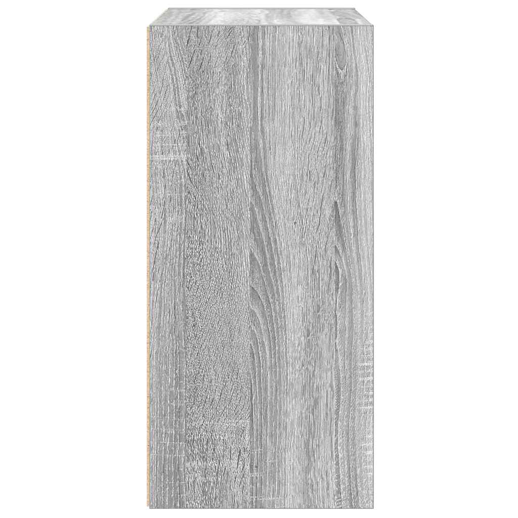 vidaXL Estantería de madera de ingeniería gris sonoma 31x24x52 cm