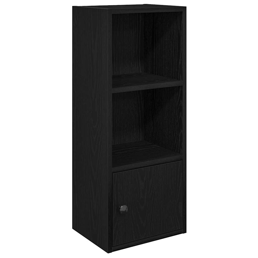 vidaXL Librería de madera contrachapada roble negro 31x24x77 cm