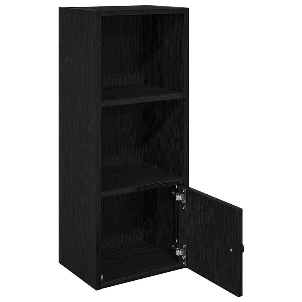 vidaXL Librería de madera contrachapada roble negro 31x24x77 cm