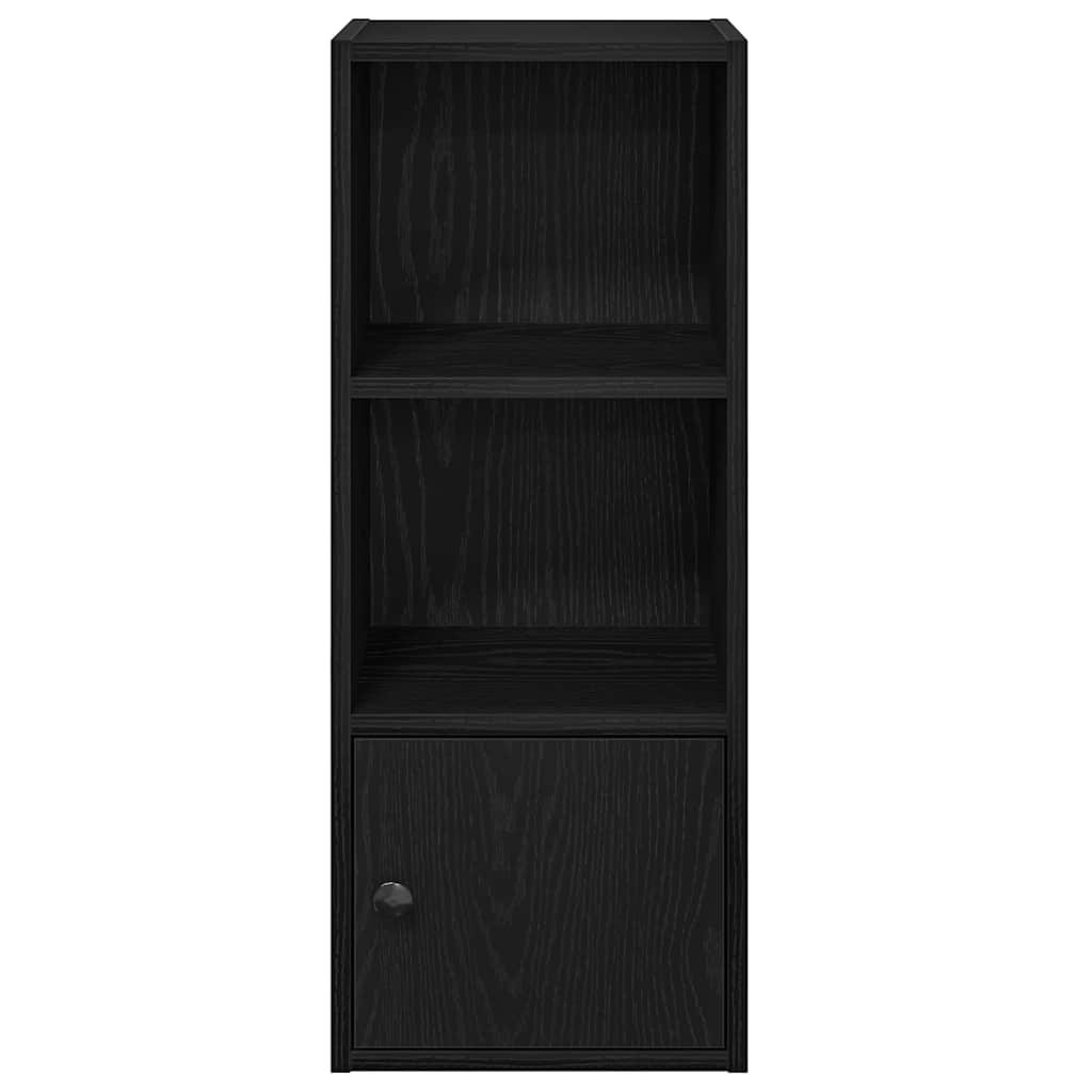 vidaXL Librería de madera contrachapada roble negro 31x24x77 cm