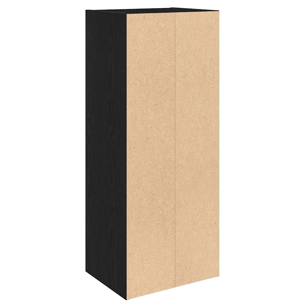 vidaXL Librería de madera contrachapada roble negro 31x24x77 cm