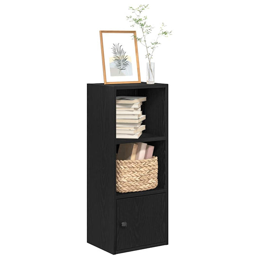 vidaXL Librería de madera contrachapada roble negro 31x24x77 cm