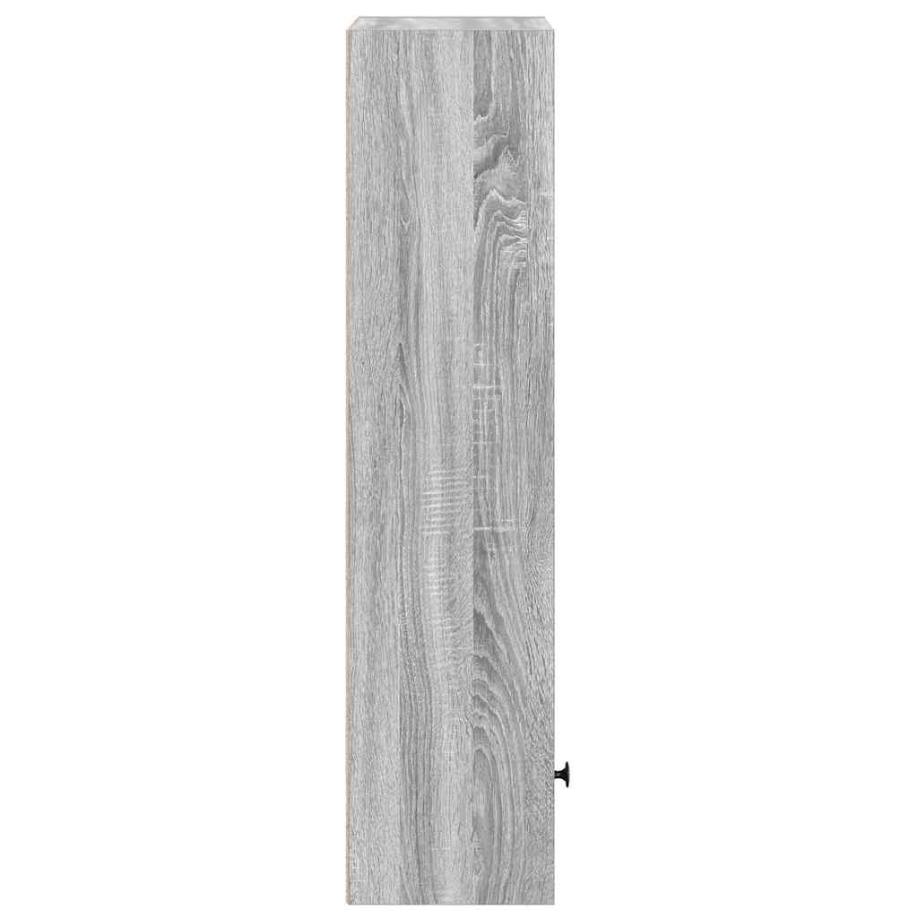 vidaXL Estantería madera de ingeniería gris sonoma 31x24x102 cm