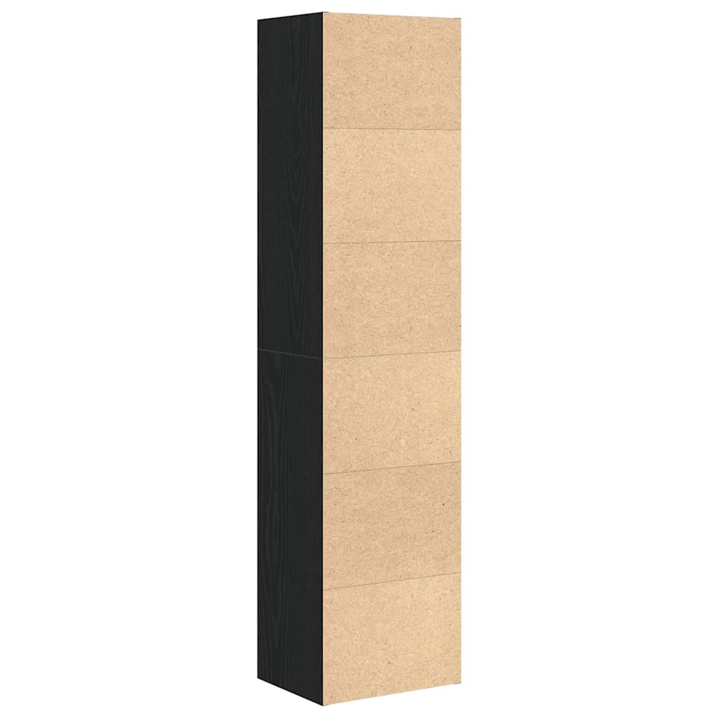 vidaXL Estantería de madera de ingeniería roble negro 31x24x127 cm